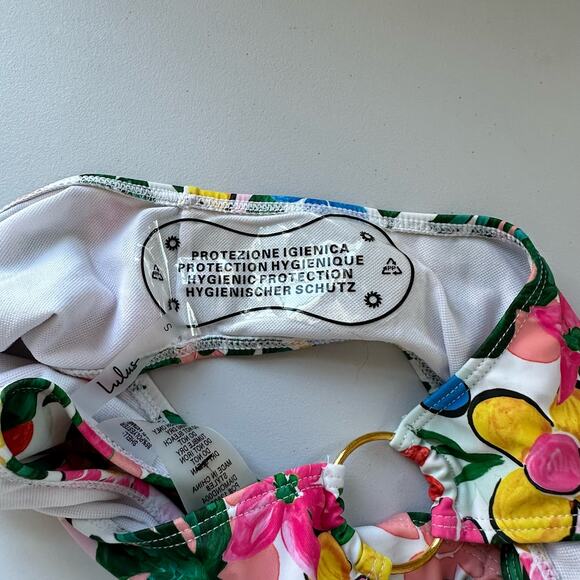 Lulus Bikini Bottom Women Small Floral Ring Swimsuit Bathing Suit Beach Tropical - Picture 5 of 7